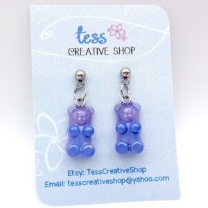 Small Resin Bears Earrings NEW